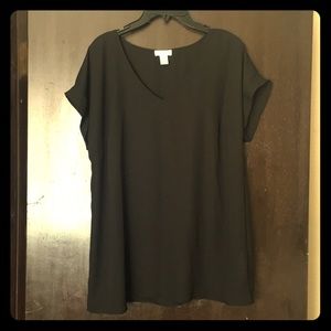 🤰Maternity sheer black top M